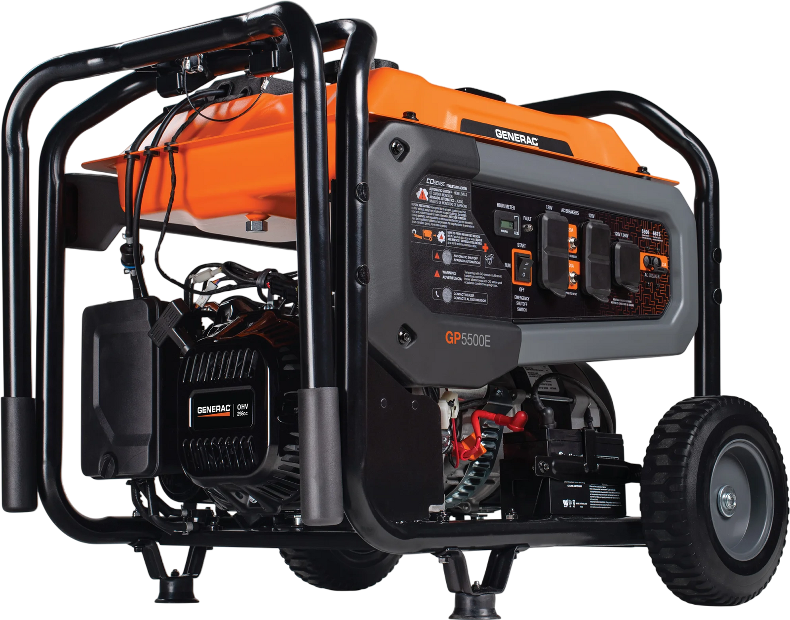 Generac GP5500E 5500W/6875W Generator Gas Electric Start CO Sense 8150 Manufacturer RFB