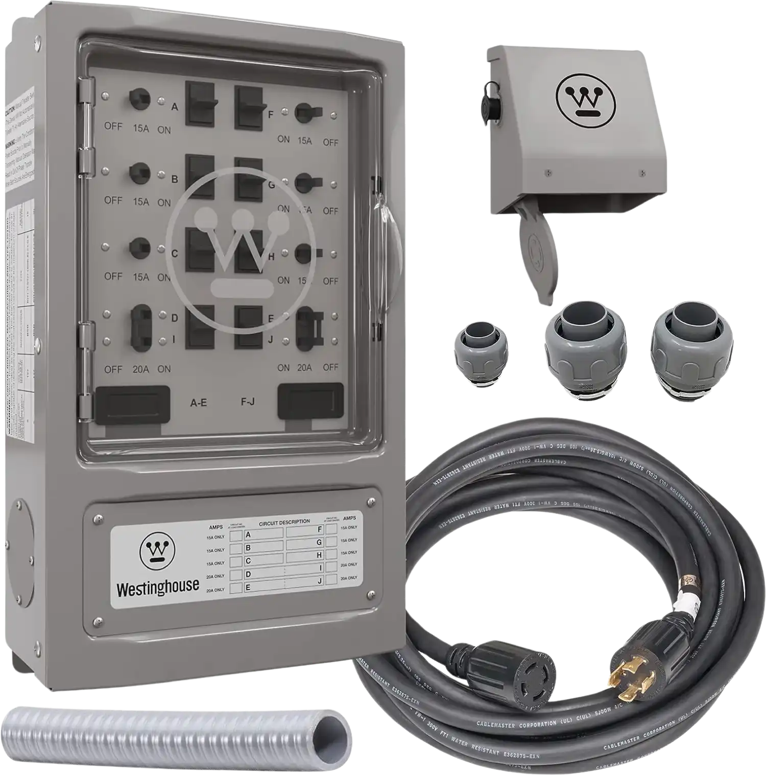 Westinghouse WMTS30A10C 30 Amp Manual Transfer Switch Kit New