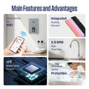 Westinghouse Apolo Tankless Water Heater 11kW with WiFi 2.6 GPM 240V New