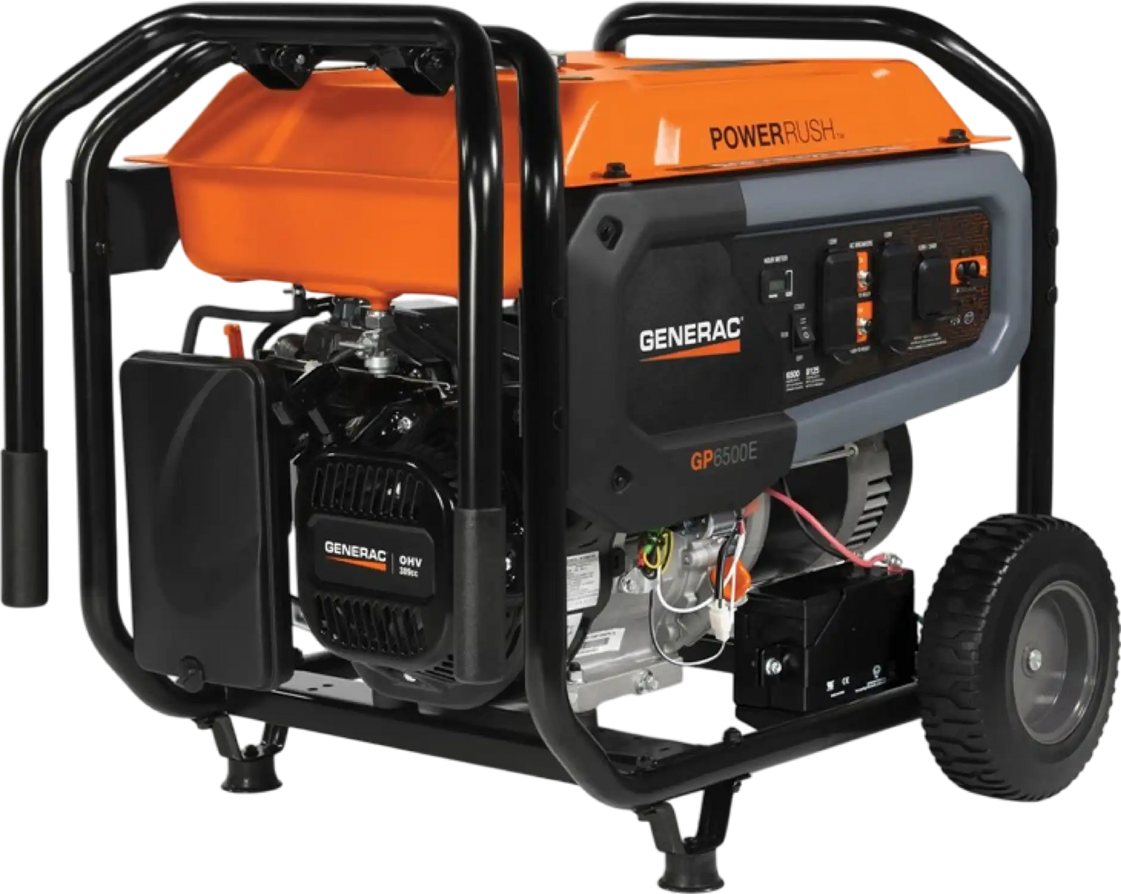 Generac GP6500E DF 6500W/8125W Generator Dual Fuel Gas Liquid Propane Electric Start CARB 8152 Manufacturer RFB