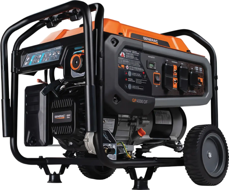 Generac GP4000 DF 4000W/4500W Generator Gas Propane Recoil Start with CO Sense 8155 RFB