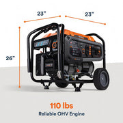 Generac GP4000 DF 4000W/4500W Generator Gas Propane Recoil Start with CO Sense 8155 RFB
