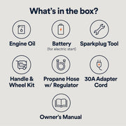 Generac GP6700EDF 6700/8250W Generator Dual Fuel Gas Propane Electric Start COSense 8062 RFB
