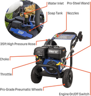 Westinghouse WPX3800 Pressure Washer 3800 PSI 3.6 GPM Gas New