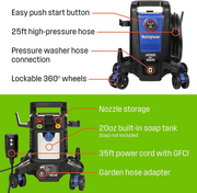 Westinghouse ePX3500 Electric Pressure Washer 2500 PSI 1.76 GPM New
