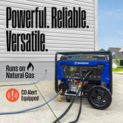 Westinghouse WGen10500TFc Tri-Fuel Generator 10500W/13500W 50 Amp Remote Start with CO Sensor New