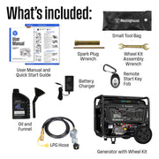 Westinghouse WGen9500DFc EFI Generator 9500/12500W Dual Fuel Gas Propane 50A Remote Start CO Sensor CARB New