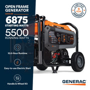 Generac GP5500E 5500W/6875W Generator Gas Electric Start CO Sense 8150 Manufacturer RFB