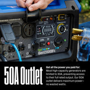 Westinghouse iGen12000DFc Inverter Generator 9000/12000W Dual Fuel Gas Propane 50A Low THD CO Sensor Remote Start New
