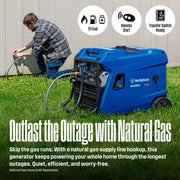 Westinghouse iGen12000TFc Inverter Generator 9000/12000W Tri Fuel Gas Propane Natural Gas 50A Low THD Remote Start CO Sensor New