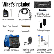 Westinghouse iGen8200TFc Inverter Generator 6600/8200W Tri Fuel Gas Propane Natural Gas Low THD Remote Start CO Sensor New