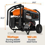 Generac GP6500E DF 6500W/8125W Generator Dual Fuel Gas Liquid Propane Electric Start CARB 8152 Manufacturer RFB